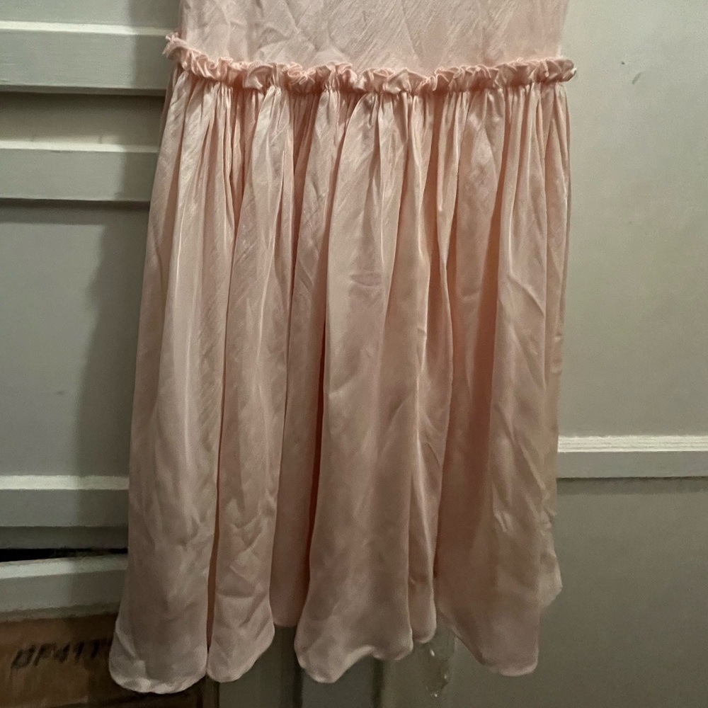 Cabbages & Roses silk pale pink drop waist dress size 10 - Picture 5 of 12